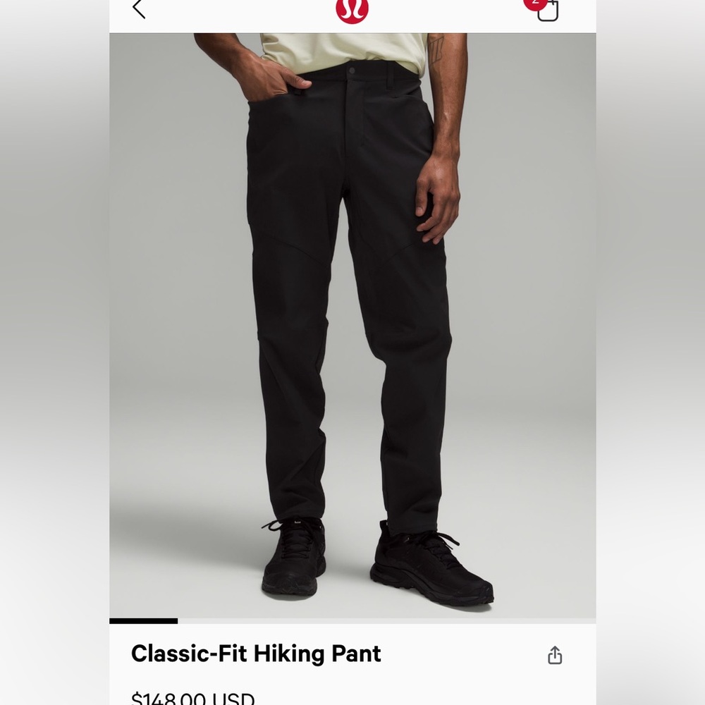 Mens 32”Lululemon Hiking pants